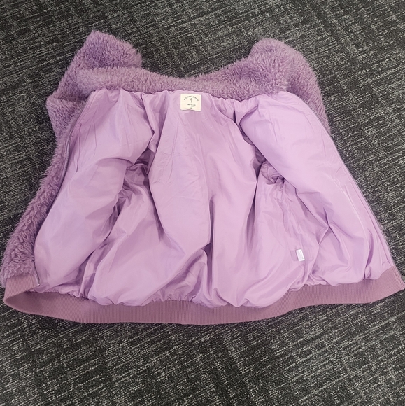 NWT Electric & Rose lilac furry bomber jacket, Size S - Picture 8 of 8